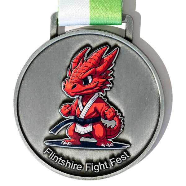 400 70mm x 3mm Custom Martial Arts Medals Full Colour Enamel - Image 2