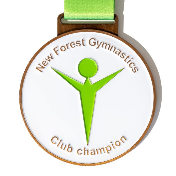 600 60mm x 3mm Custom Gymnastics Medals Full Colour Enamel