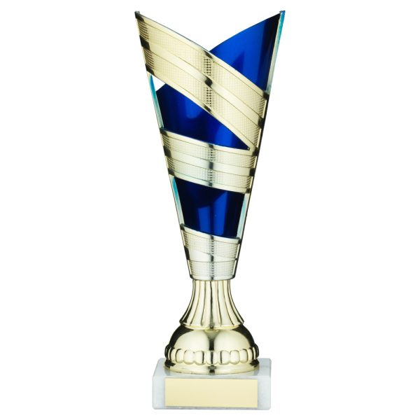 SILV MINI ASSEMBLED TROPHY CUP WITH PLATE (1in CENTRE) - 5.75in