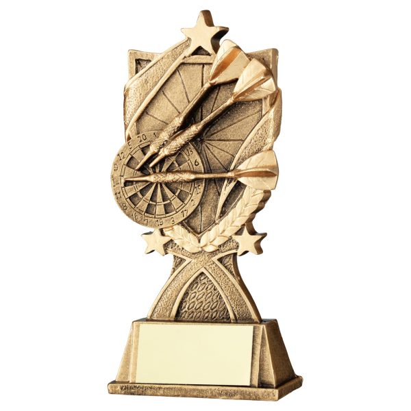 BRZ/GOLD DARTS '3 STAR WREATH' SERIES WITH PLATE - 7.25in